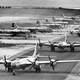B-29s operating from Tinian in the Mariana Islands in 1945. Japanese-held islands were captured and quickly turned into forward air bases.